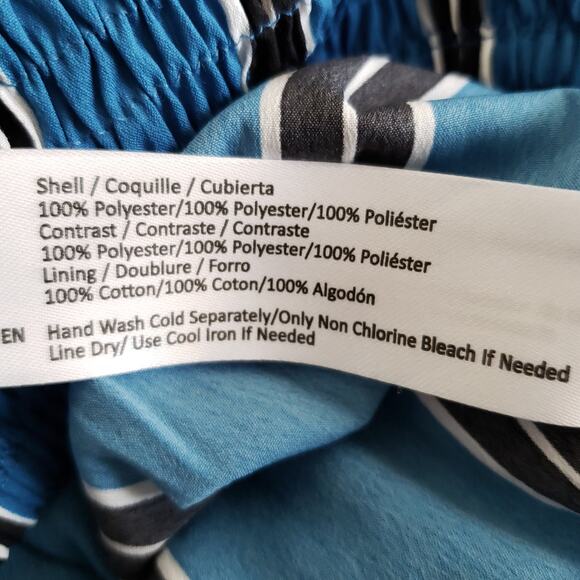 BAND OF GYPSIES Moissanite striped corset wide leg jumpsuit blue black Size XS - Picture 6 of 7